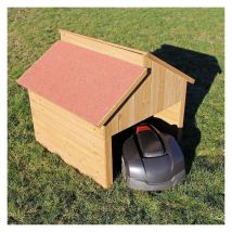 Le Poisson Qui Jardine - Cabane, toit décalé carport ou garage pour robot tondeuse. En bois brun - Brun