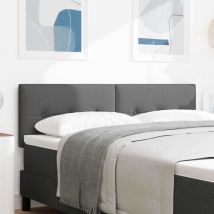 Vidaxl - Cabecero led botones tapizados gris oscuro 80 cm tela