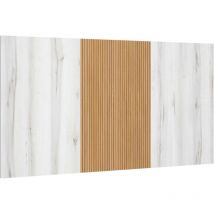 Cabecero De Cama Arles Blanco Albo y Roble Rayado 159 cm