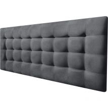 Decorquality - Cabecero Cama canadá deluxe tapizado tejido antimanchas Gris Marengo 120x70cm