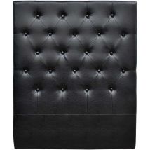 Habitat Et Jardin - Cabecero de cama acolchado 90 cm Déco en pvc - Negro