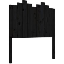 Les Tendances - Cabecero de cama madera maciza de pino negro 96x4x110 cm vidaXL