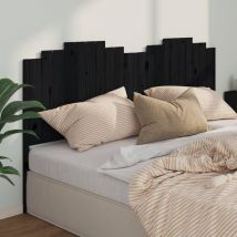 Les Tendances - Cabecero de cama madera maciza de pino negro 206x4x110 cm vidaXL