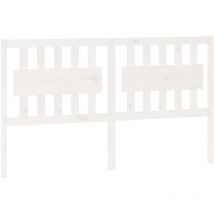 Jinlefu - Cabecero de cama madera maciza de pino blanco 165,5x4x100 cm vidaXL