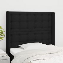 Furniture Limited - Cabecero con orejas de tela negro