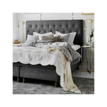 Decorquality - Cabecero de cama tapizado antimanchas Paris 16570 gris marengo