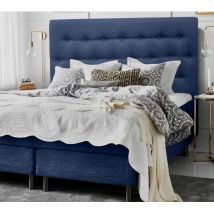 Cabecero de cama tapizado antimanchas Paris 15070 azul