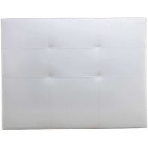 Relax - Cabecero de cama Tokio tapizado en polipiel Blanco - Cama de 90