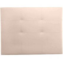 Cabecero de cama Tokio tapizado en polipiel Beige - Cama de 105