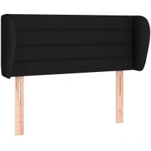 Jinlefu - Cabecero de tela negro 83x23x78/88 cm vidaXL