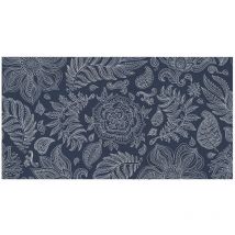 Cabecero de madera maciza estampado motivo 'Rose azul' de 105x80cm
