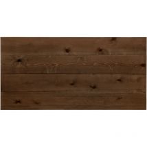 Decowood - Cabecero de madera maciza en tono roble oscuro de 140x80cm
