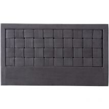 Cabecero jenna - 140 cm - Terciopelo - Gris oscuro