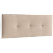 Pdcor - Cabecero matrimonio de 160cm Adriana tapizado beige claro, 160cm(ancho) 60cm(alto) 4cm(fondo)