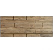 Box Furniture - Cabecero 180x60cm Tablas en madera maciza de pino acabado vintage estilo industrial
