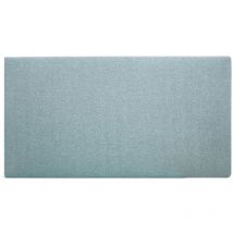 Decowood - Cabecero tapizado de poliester liso en color verde azulado de 90x80cm