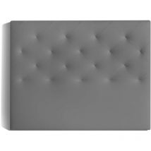 Pdcor - Cabecero tapizado myro | 150 x 120 cm - Gris - Gris