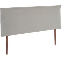 Cabecero tapizado Berlin 160x100 cm, Tela Gris, 8 cm de profundidad, incluye herrajes para colgar