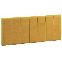 Marckonfort - Cabecero tapizado malmo 140x60 cm Color Mostaza. para Cama 135. Acolchado con Espuma. Bordado Vertical. 8 cm de Grosor. Incluye