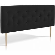 Cabecero Tapizado zeus 160x100. Capitone En Tela Antracita. Grosor De 8 Cm