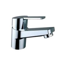 Mitigeur de lavabo Cabel – Chrome poli – Économiseur d'eau intégré – Finition métal, Hauteur, Forme du bec, Mode de fixation, Hauteur sous bec