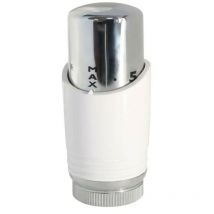 Somatherm For You - Cabeza de válvula termostática recta macho de plástico blanco