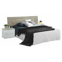 Cabecero con mesitas New Dreams Blanco Artik (Blanco Mate) – Roble Alaska 176cm(cabezal)/50cm(mesita) (ancho) x 96cm(cabezal)/41,5cm(mesita) (alto)