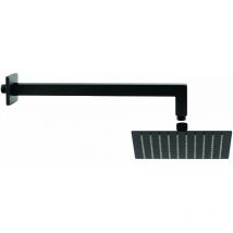 Tecom - Cabezal de ducha 25x25 cm brazo 35 cm negro mate KITSOFQ2NO