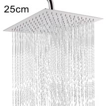 Litreve - Cabezal de ducha de mano cuadrado de 25x25cm Cabezal de ducha ajustable de alta presión ultrafino Lluvia