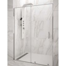 Cabina - Box Doccia Frontale Allstone Hidra 1+1, Senza Profilo Inferiore O Superiore 100-105 Cm Barra Di Stabilizzazione Parallela