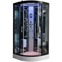 Desineo - Cabina de ducha Hammam 90 x 90 x 215 cm opciones completas