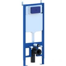 Estructura Tecno con Cisterna de Descarga para Inodoro Suspendido Completa con Placa de Control de Doble Botón de Acero Inoxidable