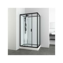 Azura Home Design - Cabina de ducha kinedai iii sin techo 80x120x225 cm de montaje rápido