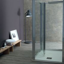 Tamanaco - Box Doccia a Muro 3 Lati 80x100x80 cm FPS30 con Porta a Soffietto Doppio Senso - Reversibile