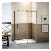 150x80x195cm porte de douche coulissante avec un receveur correspondant à la dimension de la cabine de douche