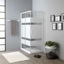 Kiamami Valentina - Paroi De Douche 70X90 Cristal Sérigraphie Sérigraphie 4 Mm Venere