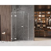 Otitec - Cabine de douche blanc 90x100cm,pivotante gauche santorini white, acces de face