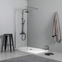 Paroi De Douche Walk-In En 110 Cm H 190 Cm Verre Transparent