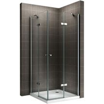 Cadentro - Cabine de douche d'angle 85x90 cm - Hauteur 180 cm - verre transparent