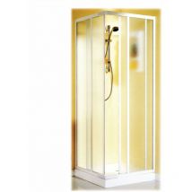 Garofalo - Aluminium angulaire et douche d'angle en pvc avec ouverture coulissante réglable