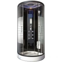 Desineo - Cabine de douche Hammam noire modèle 90 x 90 x 220 cm