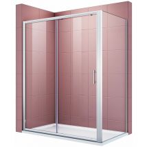 Sirhona - Cabine de douche integrale 120x90x185 cm verre trempé cadre en aluminium porte coulissante extensible installation réversible avec porte