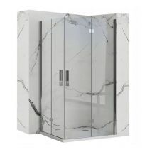 Cabine de douche REA molier chrome double 100x100