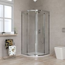 Ponsi - Cabine de douche semi-ronde 90 x 90 verre transparent Ercos Gold BBGOLTSE90 90x90 cm (88-90 x 88-90)