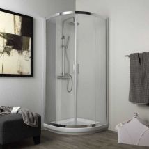 Kiamami Valentina - Paroi De Douche Semicercle 80x80 Cm Verre 4mm Transparent Angulaire Luna