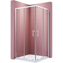 Sonni - Cabine de douche 75x90 accès d'angle Cabine de douche à porte coulissante Paroi de douche avec porte coulissante esg