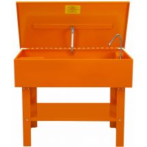 Cabine Lavage Dégraissage Fontaine De Nettoyage Pièces À Haute Pression - 99 X 113 X 54 Cm 180 L - Pompe 2,7 À 3,6 L/min - Rénovation Pièces 