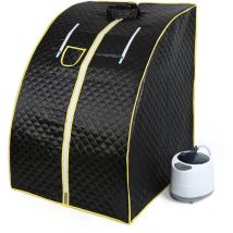 Jeobest - Sauna pliable cabine Perspiration Perdre du poids avec le contrôleur de température à distance(noir)