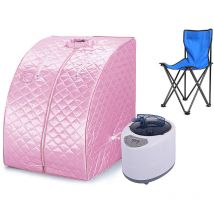 Cabine de Sauna Vapeur Sauna Maison Portable Mobile Hammam et Sauna - Rose