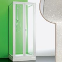 Idralite - Cabine de douche en forme u en acrylique mod. Saturno h 190 cm 75X95X75 cm avec ouverture pliante